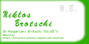 miklos brotschi business card